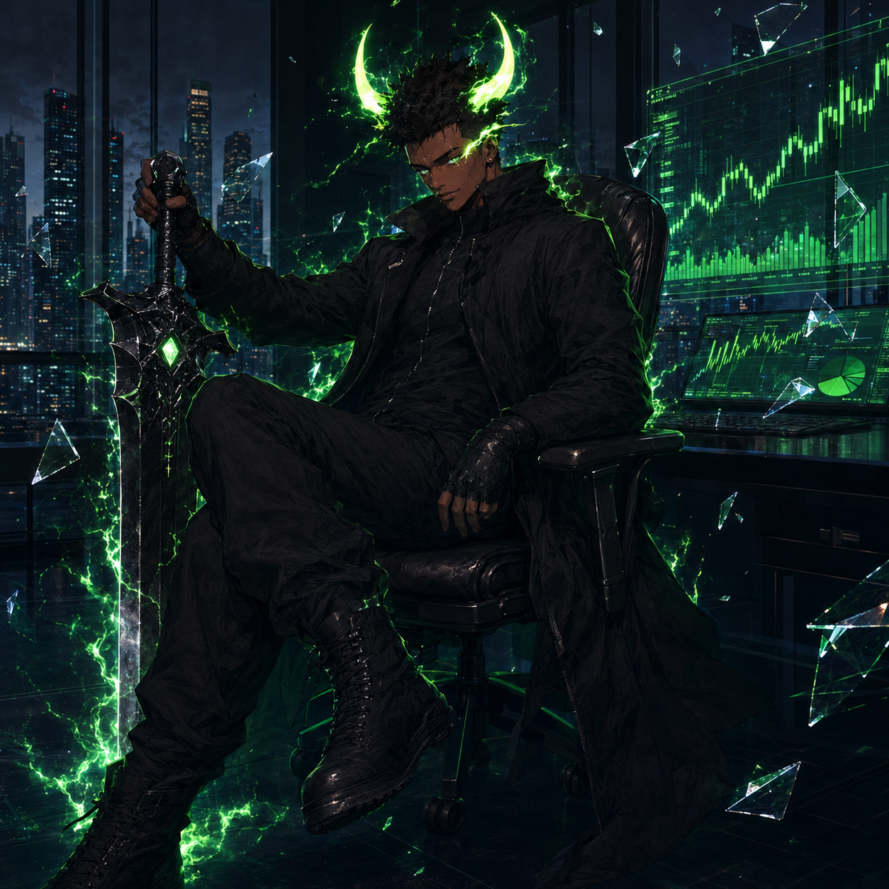 Bull Call trader at the desk